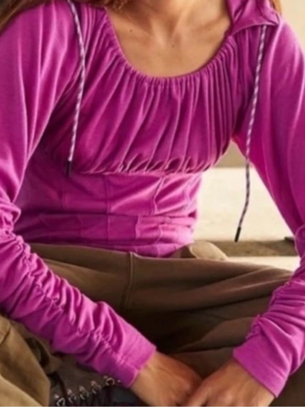 Free People FP Movement Look Within Layer Magenta Disco XS - Picture 11 of 11
